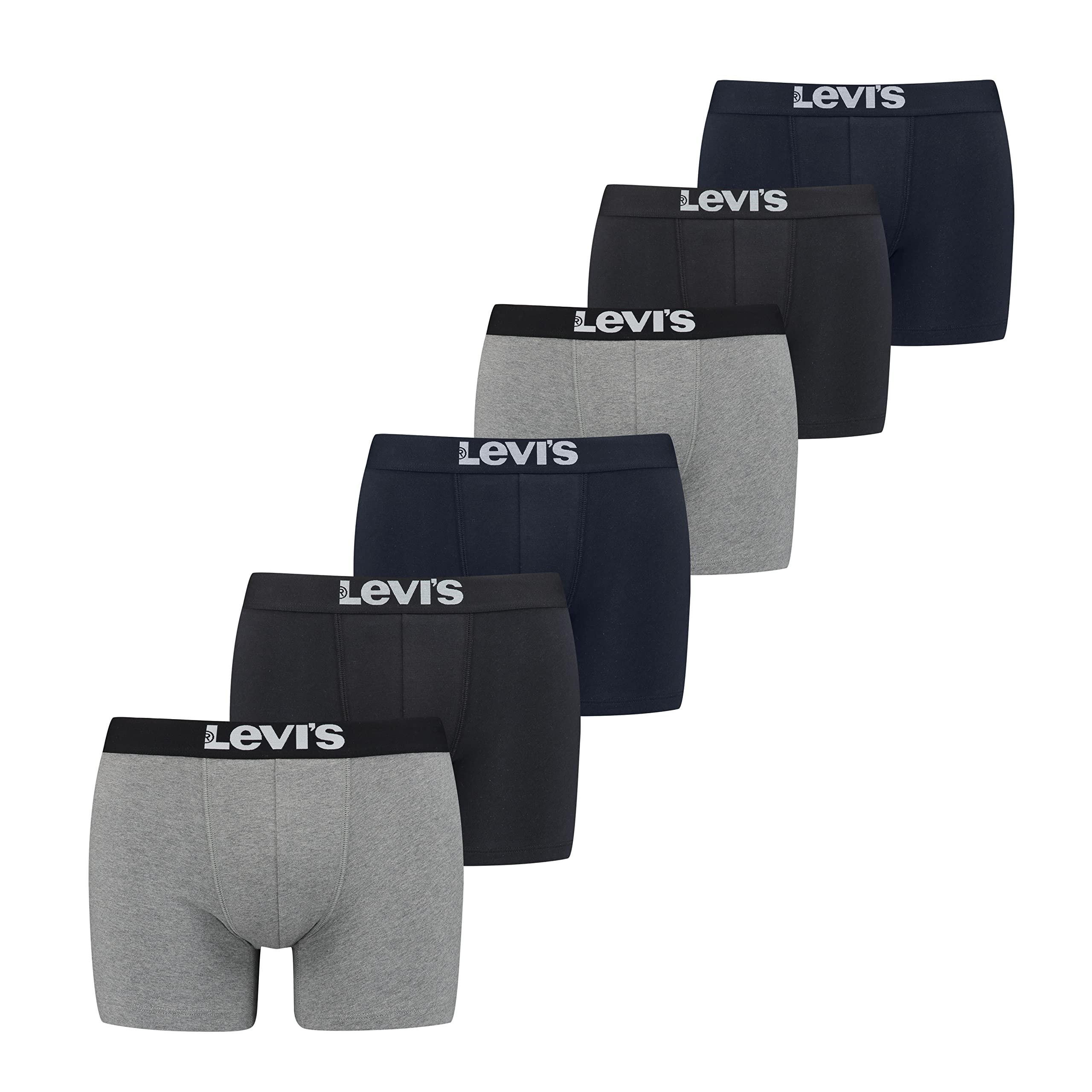 Levi's Men's Boxer, Black/Navy/Mid Grey Mel, M