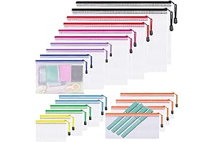 20-Piece Mesh Zipper Pouch Bags for Organized Storage and Travel