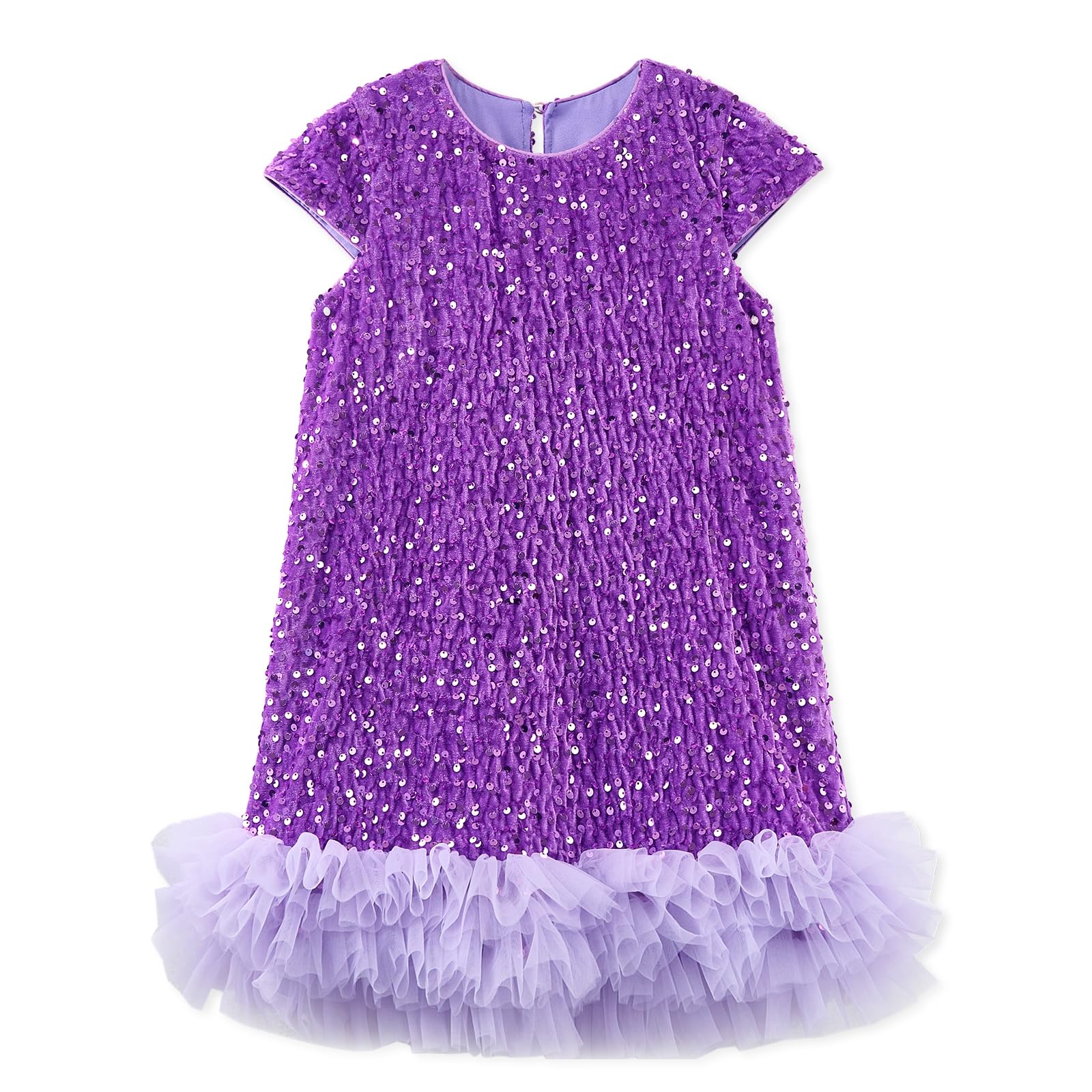 Miipat Toddler Girls Sequin Dress A-Line Sparkly Princess Party Dress