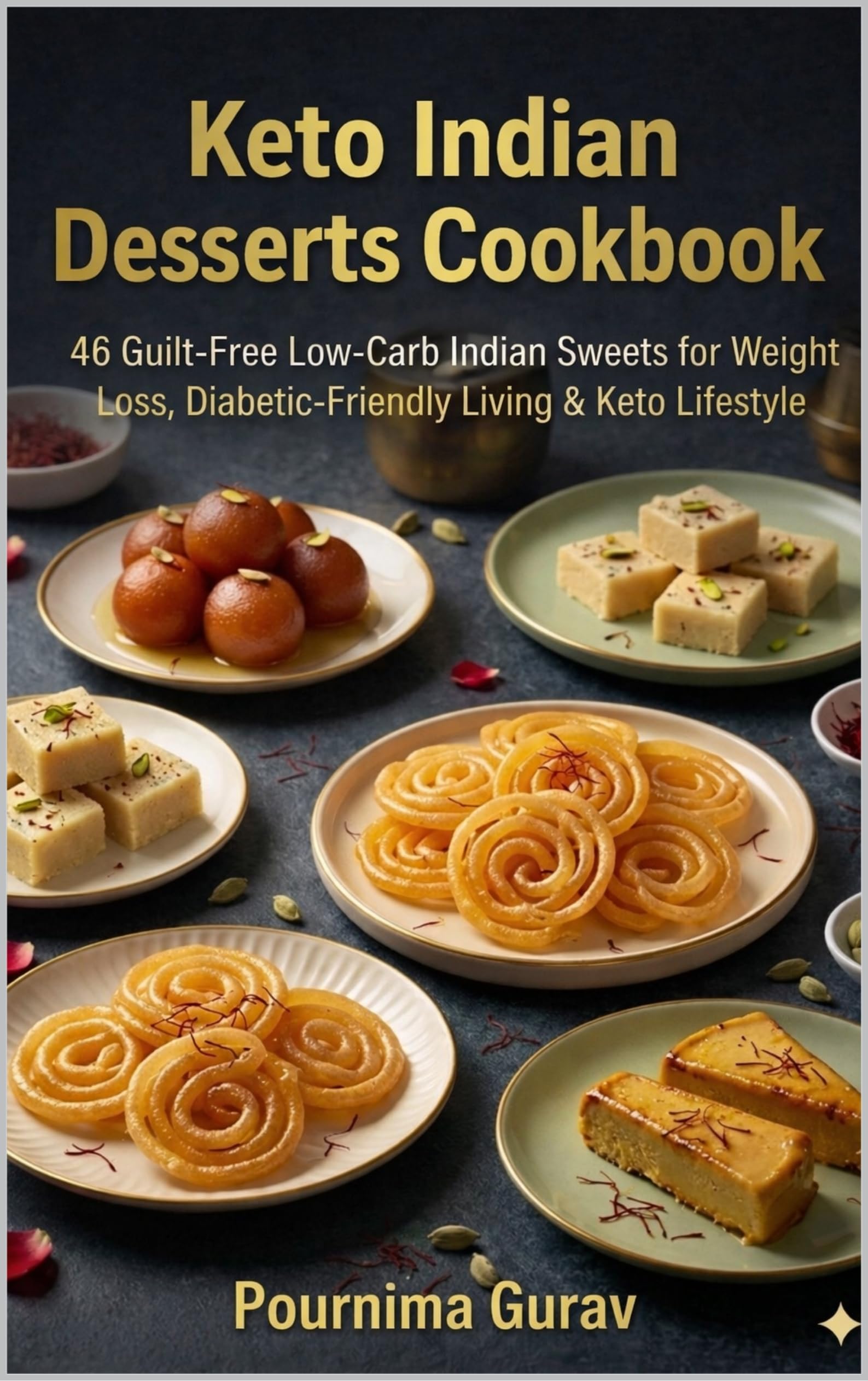 Keto Indian Desserts Cookbook: 46 Guilt-Free Low-Carb Indian Sweets for Weight Loss, Diabetic-Friendly Living & Keto Lifestyle (English Edition)