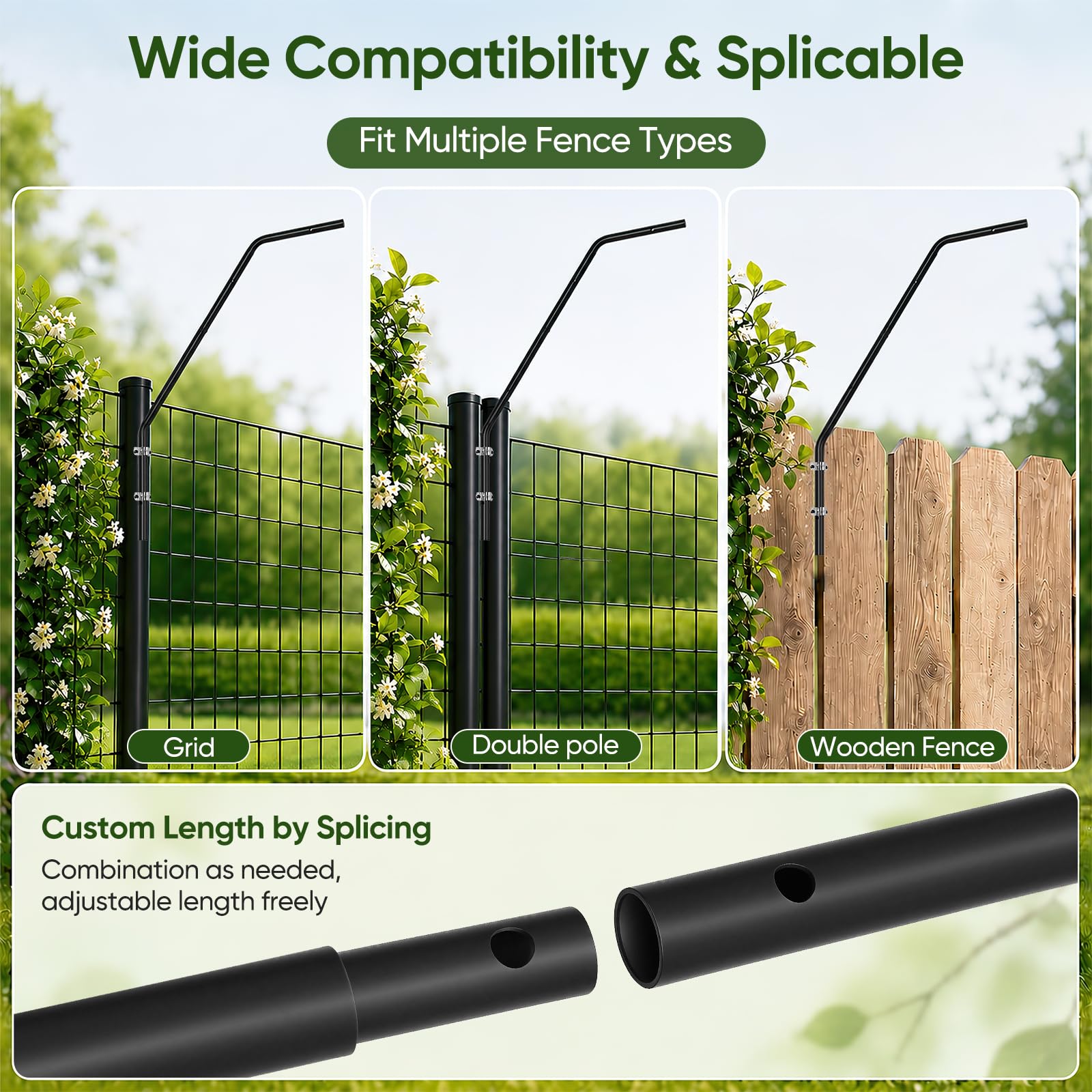 Katzenzaun Überkletterschutz 5er-Pack 84 cm Gartenpfahl Gewinkelt