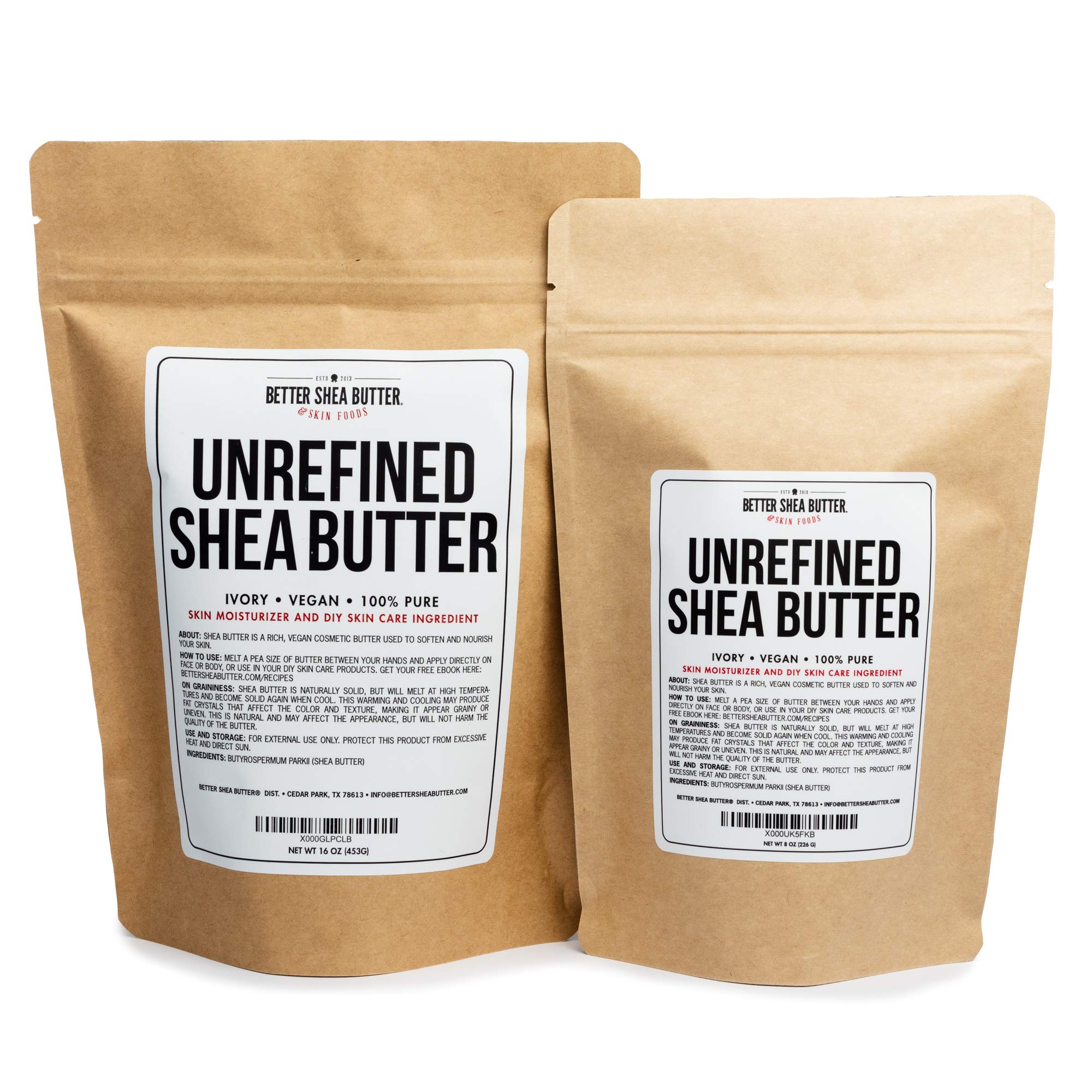 Unrefined African Shea Butter Ivory, 100 Pure & Raw Moisturizing and Rich Body Butter for