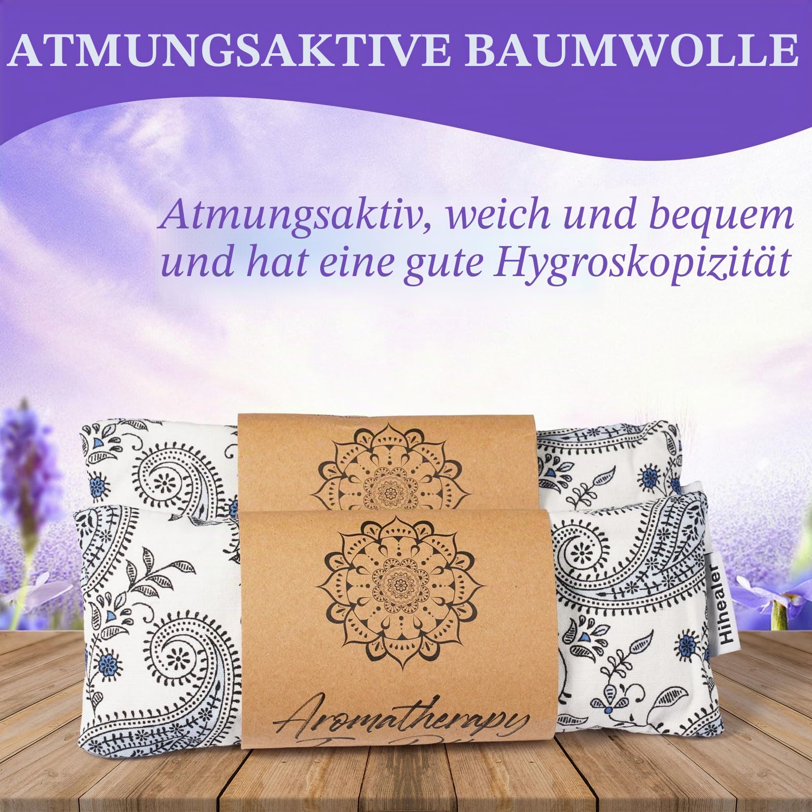 Hihealer 2er / 4er-Pack Augenmaske Gewichts-Augenmaske mit Lavendel-Aromatherapie für Schlaf, Yoga, Meditation und Selbstpflege, entspannende Accessoires Weihnachtsgeschenke für Frauen Mütter
