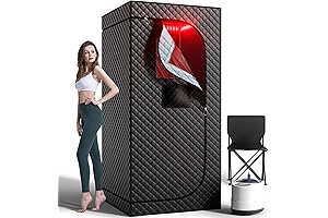 Portable Steam Sauna with Red Light Therapy, 1400W Steamer Generator: Relaxation and...