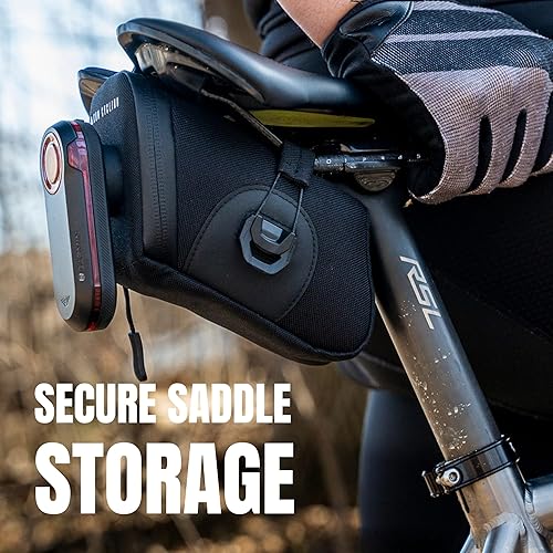 Miniatura 2 de KOM Cycling Bolsa de sillín  Bolsa de sillín de bicicleta para llevar multiherramienta, tubo, palancas de neumáticos, de forma segura debajo del