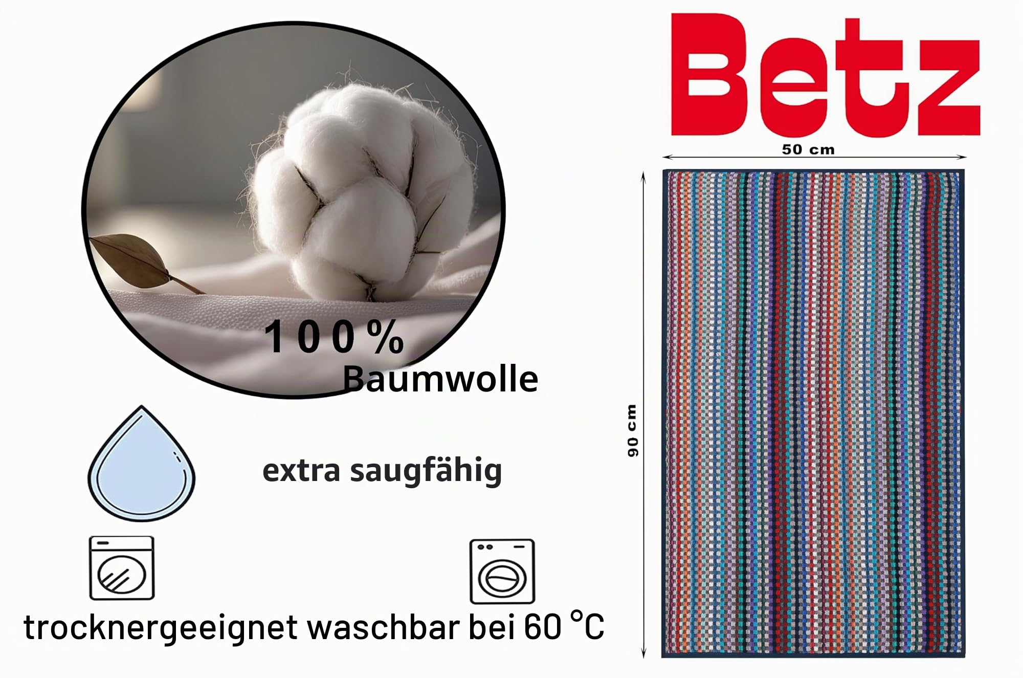 Betz 12er Set Küchentücher Geschirrtuch Handtuch 100% Baumwolle HELGOLAND Größe 50 x 90 cm Grubentuch Küchentuch Allzwecktuch karo bunt