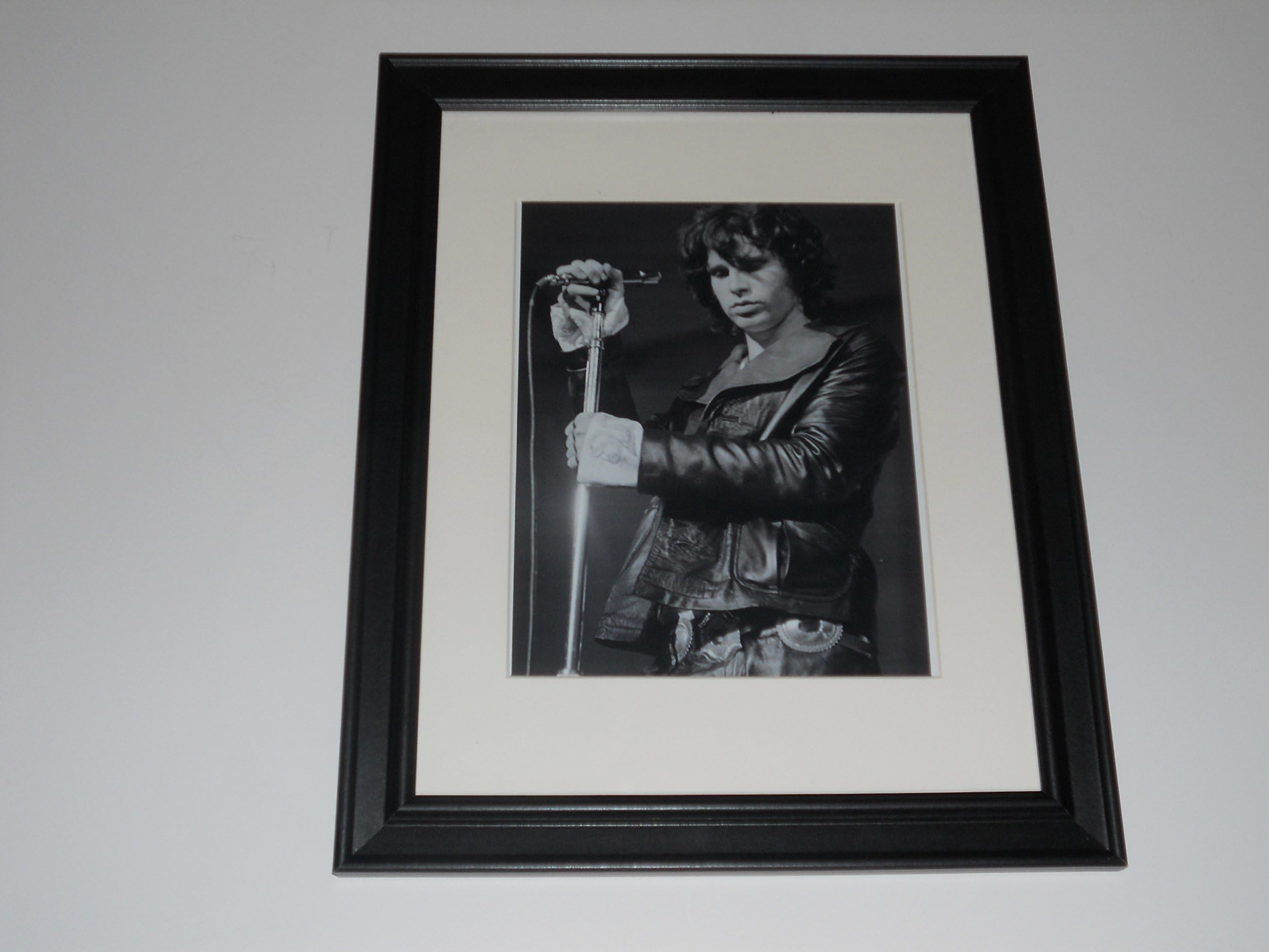 Jim Morrison Live in 1968 Leather Pants and Jacket Framed Print 14"x17"