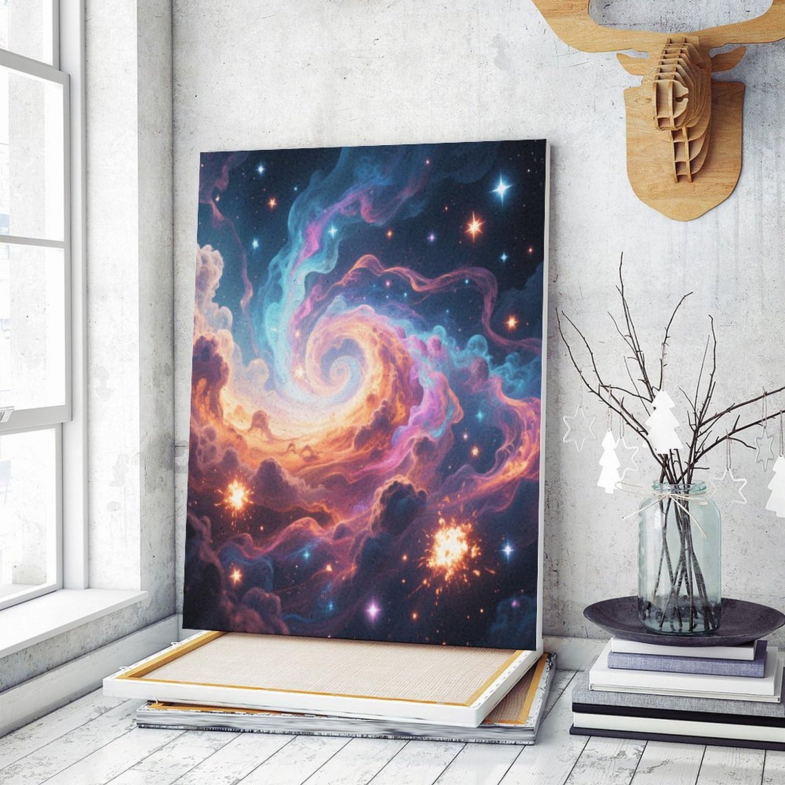 KOAYUBFC Malen-nach-Zahlen-Set für Erwachsene, Anfänger, Erwachsene, Malen-nach-Zahlen-Kits auf Leinwand, DIY-Acryl-Ölfarben, Gemälde mit Pinseln als Geschenk, Wanddekoration