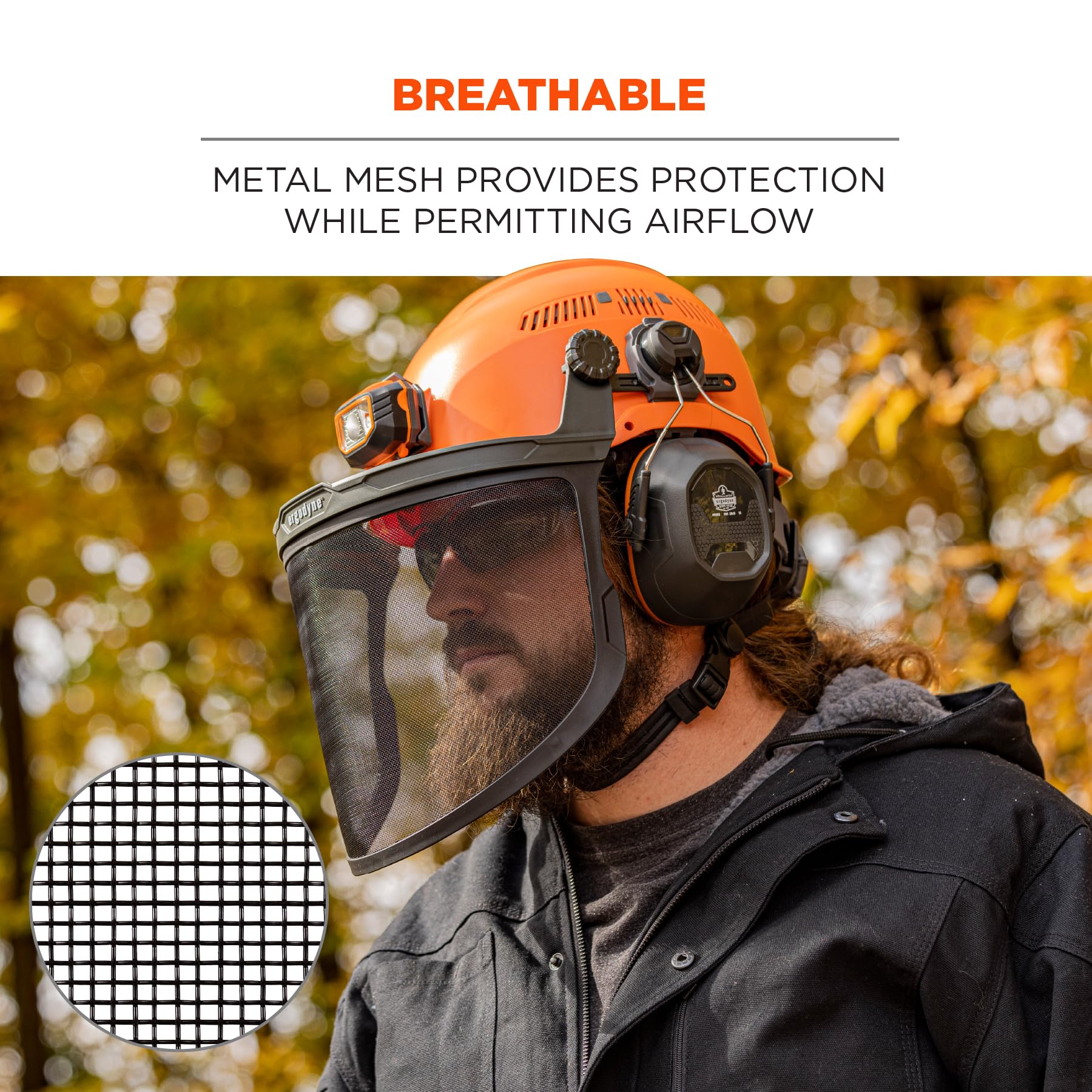 Ergodyne Skullerz 8989 - Accesorio de Malla para Casco Duro y Casco de Seguridad