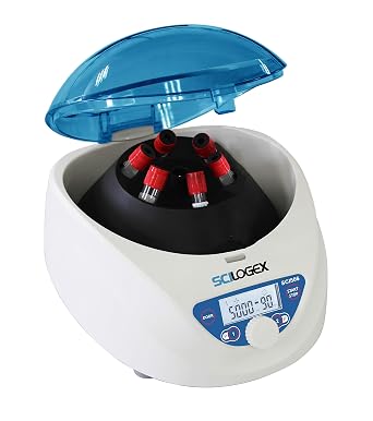 SCILOGEX SCI-506 Low Speed Laboratory Centrifuge Machine Holds 6 x 15mL 10mL 7mL 5mL Tubes with Adapter 300-5000 RPM Benchtop Centrifuge for PRF PRP Processing