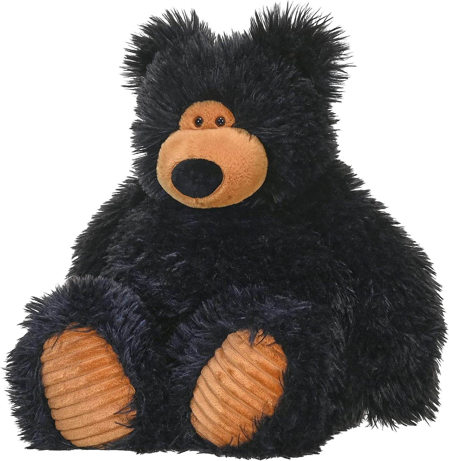 Wild Republic Snuggleluvs, Black Bear, Weighted Stuffed Animal, 15 inches, Gift for Kids, Plush Toy, Fill is Spun Recycled Water Bottles