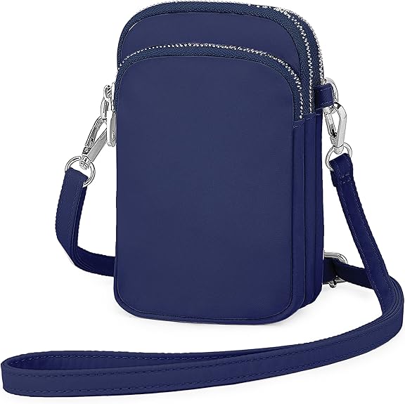 PORRASSO - Bolso Bandolera Mujer, Pequeño, Con Bloqueo RFID, Color Rojo, Cuero PU Impermeable