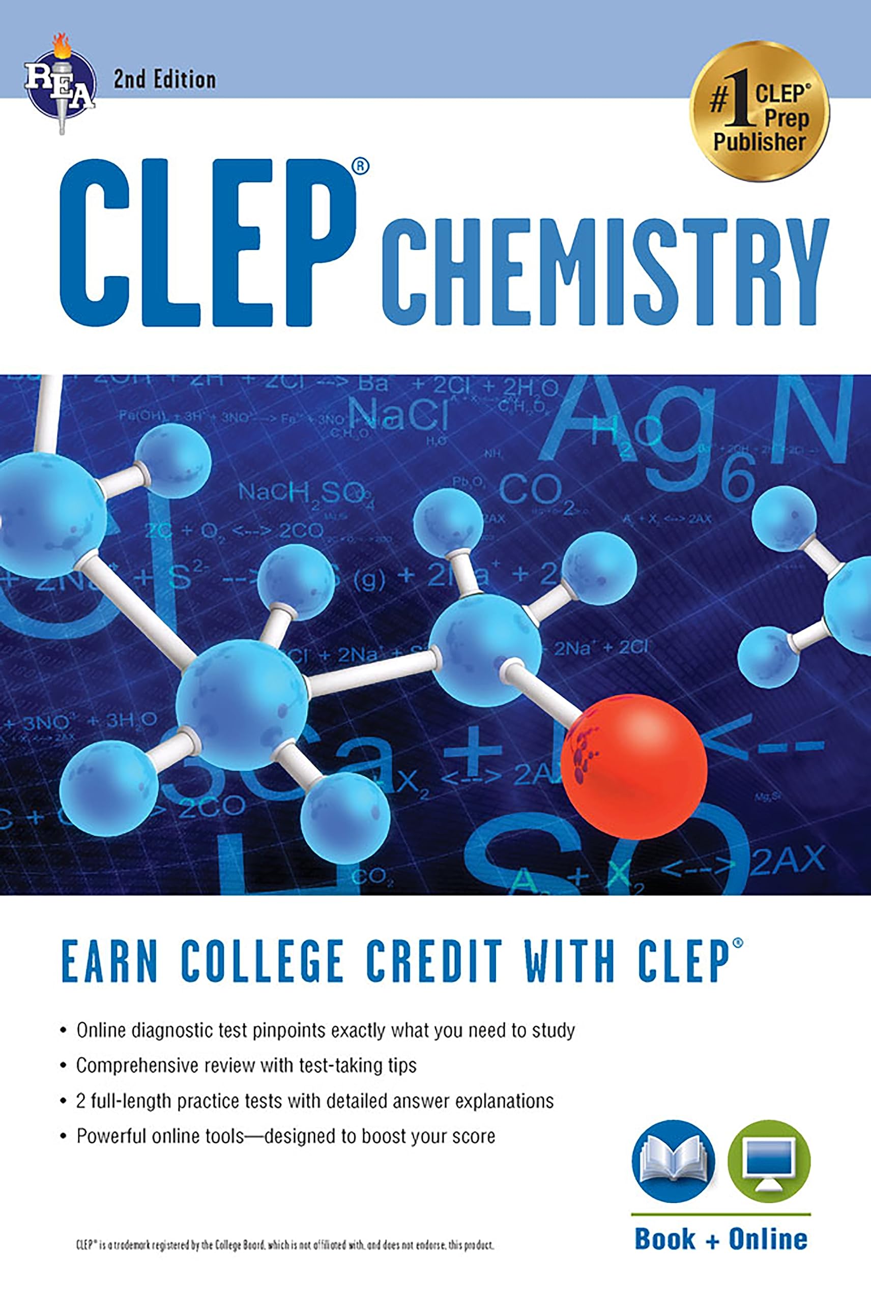 CLEP® Chemistry Book + Online (CLEP Test Preparation) Second Edition, Revised