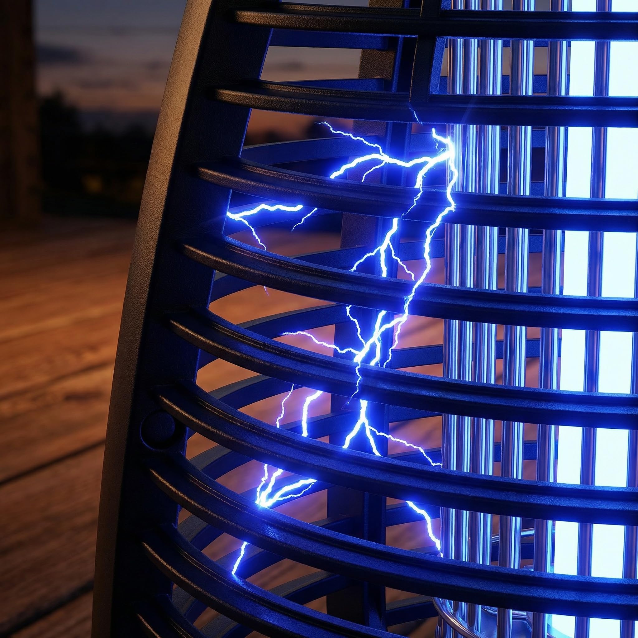 Matainsectos eléctrico al aire libre – 4200 V de alta tensión, luz LED impermeable para mosquitos, moscas, patio, porche, garaje, patio trasero, casa