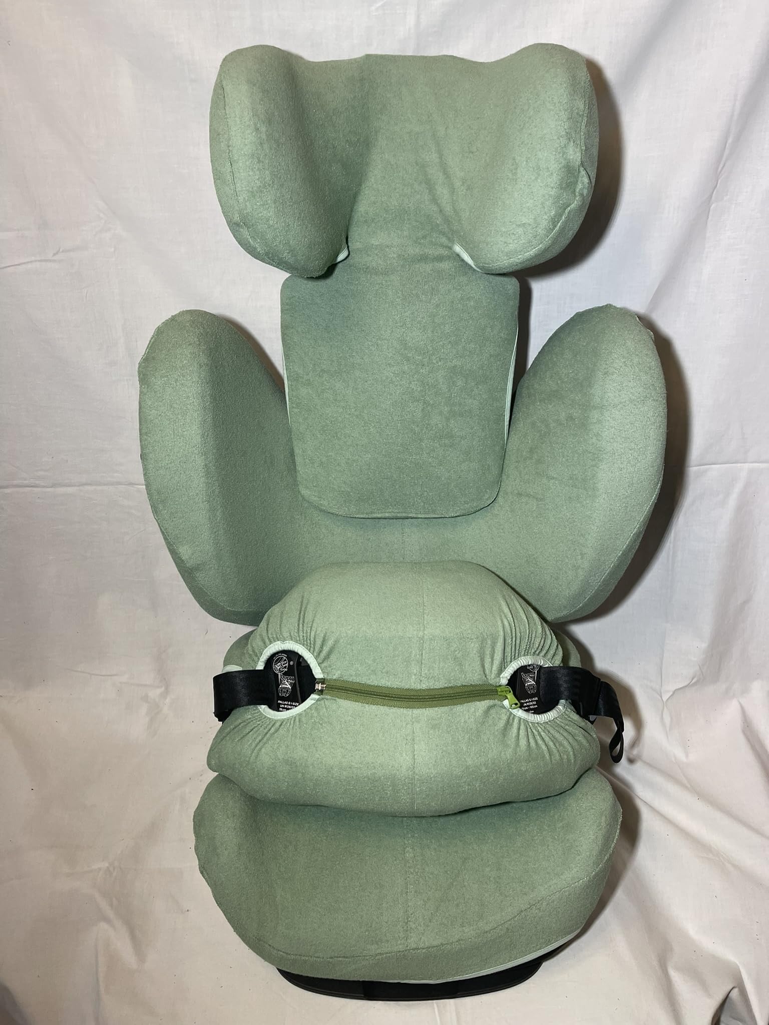 Sommerbezug Schonbezug für Cybex Pallas G I-Size, Solution G2 I-Fix Frottee 100% Baumwolle salbei