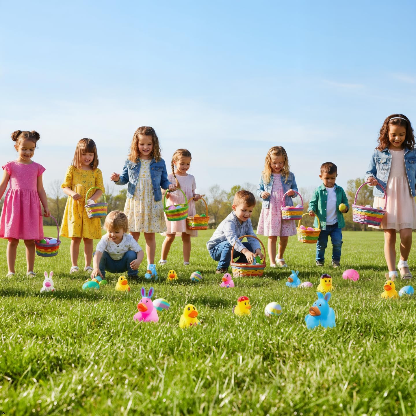 36 Pcs Easter Rubber Ducks,Baby Showers Accessories,Mini 2.16" Bunny Duckies Bath Toys for Kids Girls Boys Fun Bath Easter Basket Stuffers Eggs Fillers Party Favors Gifts(Easter)