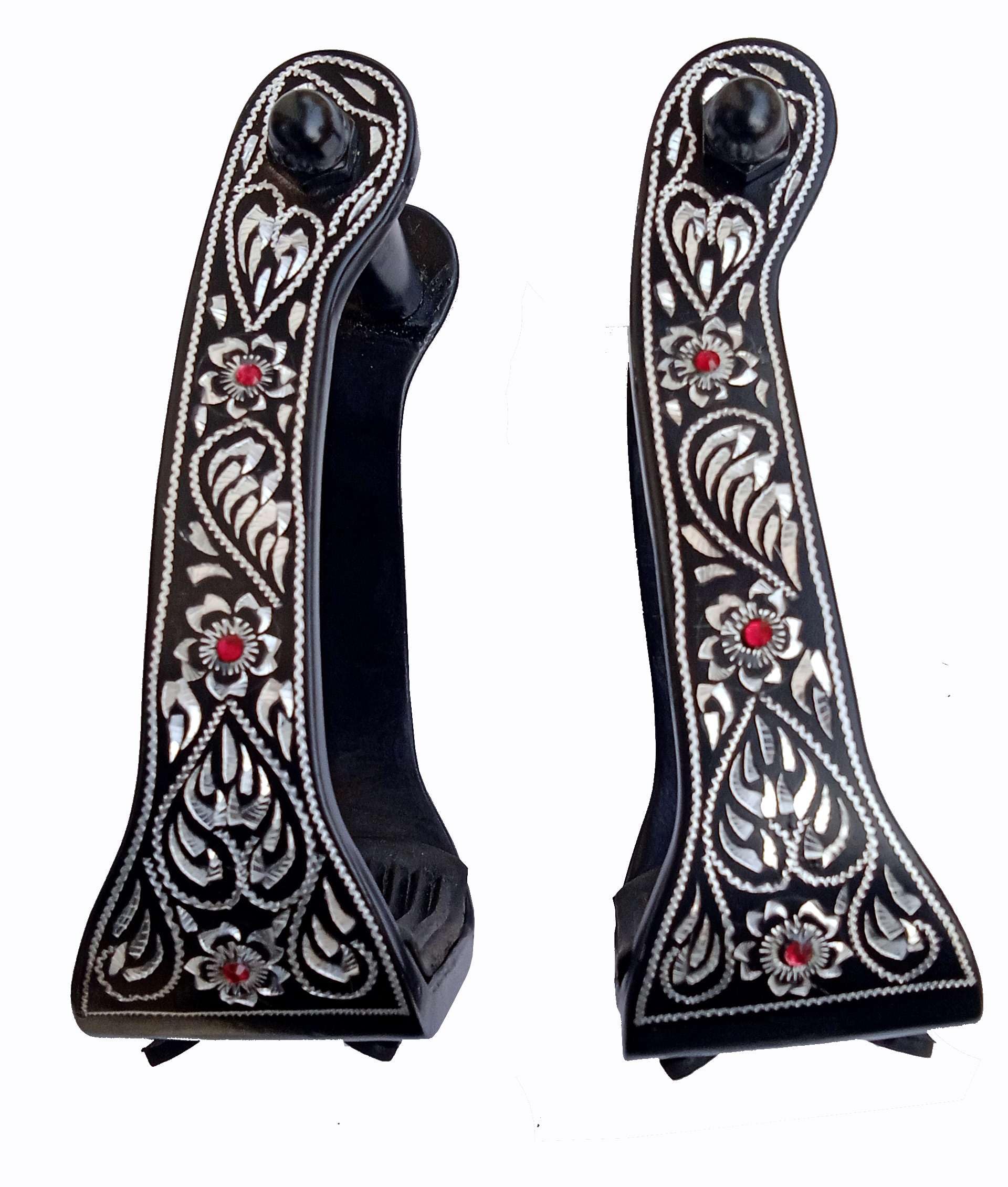 Étriers De Cheval Tonneau En Aluminium – Drapeau Américain, Design Incliné, MOUSM, Neufs