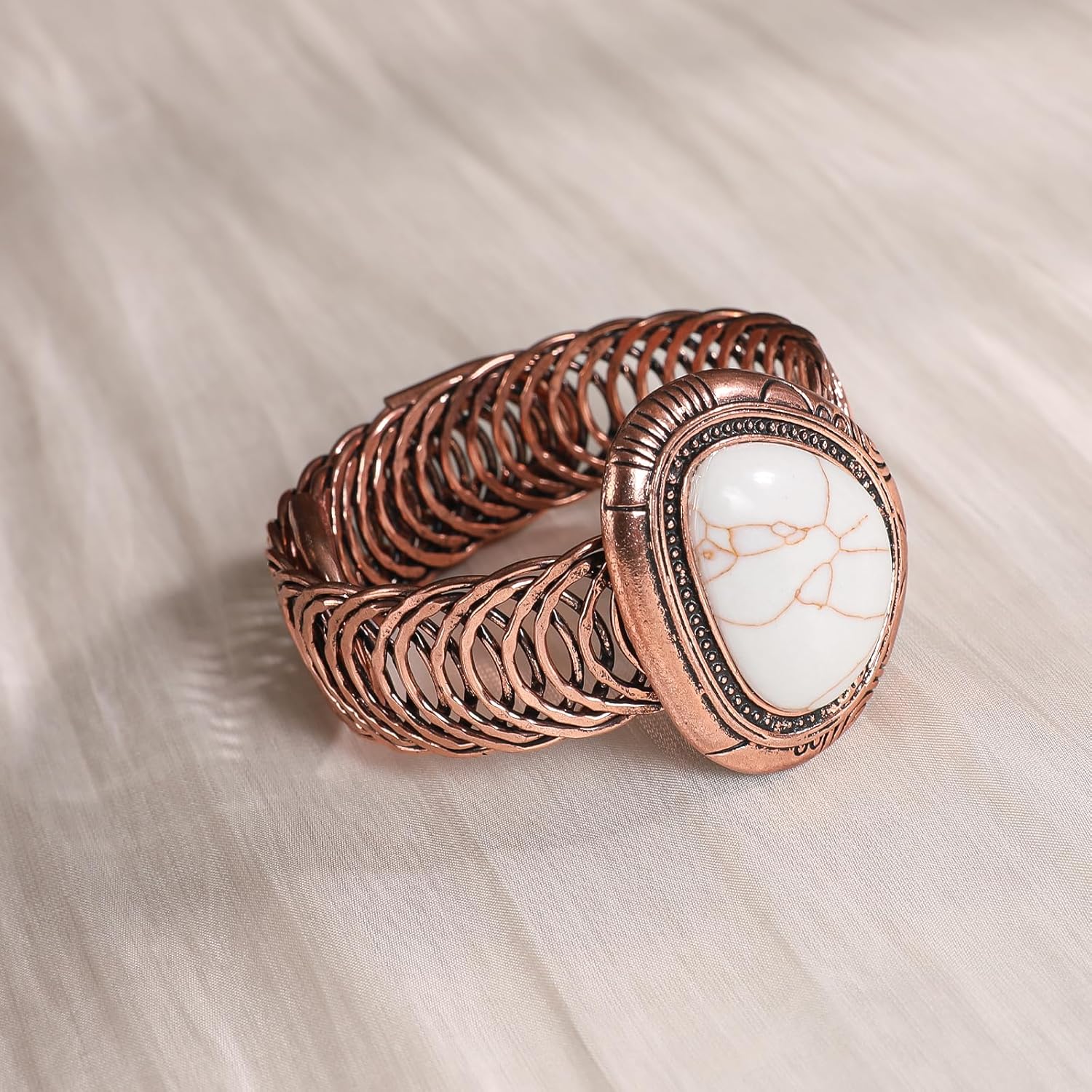 Montana West Rustic Couture's Bohemian Turquoise Cuff Bangle Bracelets for Women Cowgirl - Image 4