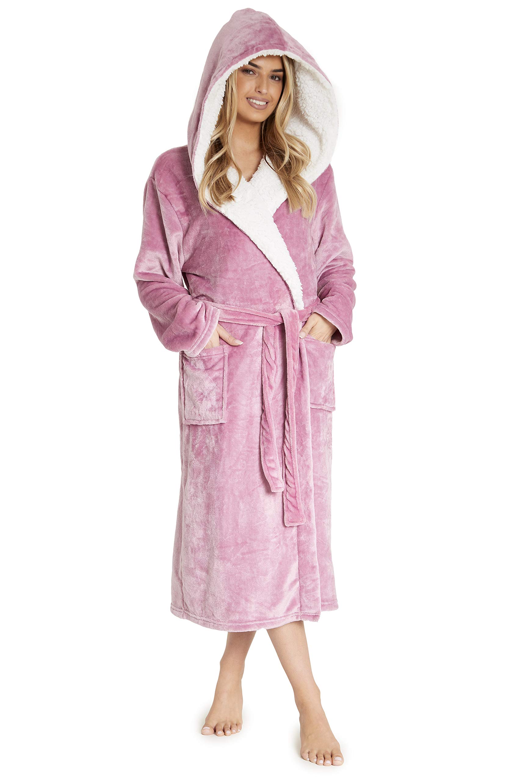 CityComfortLadies Dressing Gown Soft Plush Bath Robe for Women Housecoat Loungewear BathrobeOEKO-TEX STANDARD 100