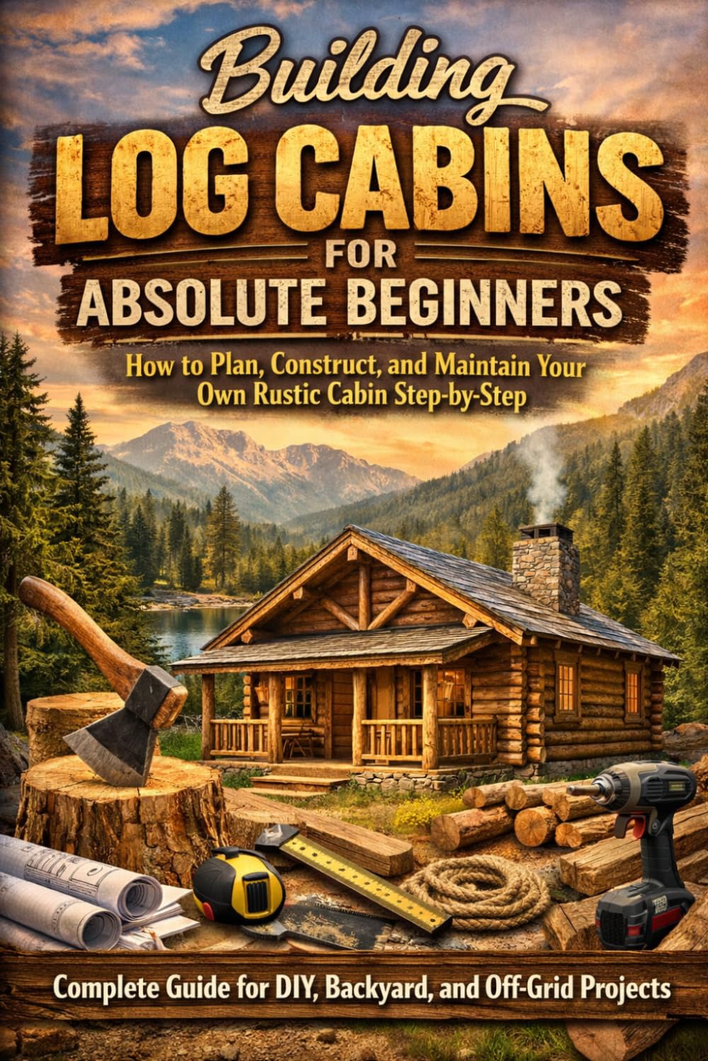 Building Log Cabins for Absolute Beginners: How to Plan, Construct, and Maintain Your Own Rustic Cabin Step-by-Step (Complete Guide for DIY, Backyard, and Off-Grid Projects)