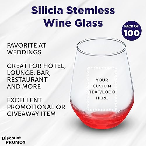 Miniatura 3 de Copas de vino personalizadas sin tallo de sílice de 12 onzas, juego de 100 unidades, paquete personalizado a granel, cristalería de restaurante,