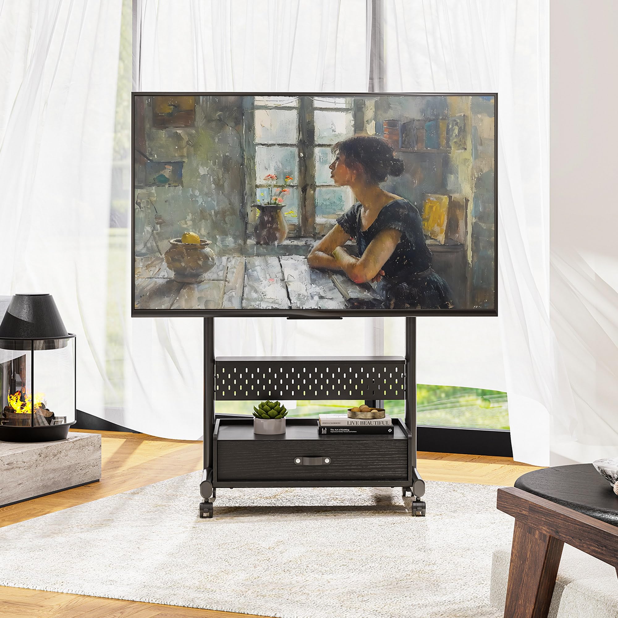 FITUEYES Support TV roulettes, 40-85 Pouces, VESA 600 x 400 mm