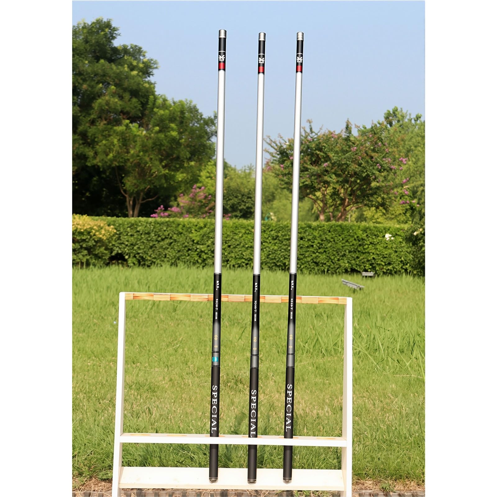 TUJISEK CañAs De Pesca Carbono 3.6m 3.9m 4.5m 4.8m 5.4m 5.7m 6.3m 7.2m 8.1m 9m Caña de Pescar telescópica CañA De Pesca De Lanzado CañAs Carpfishing for embalses y estanques(5.7m)