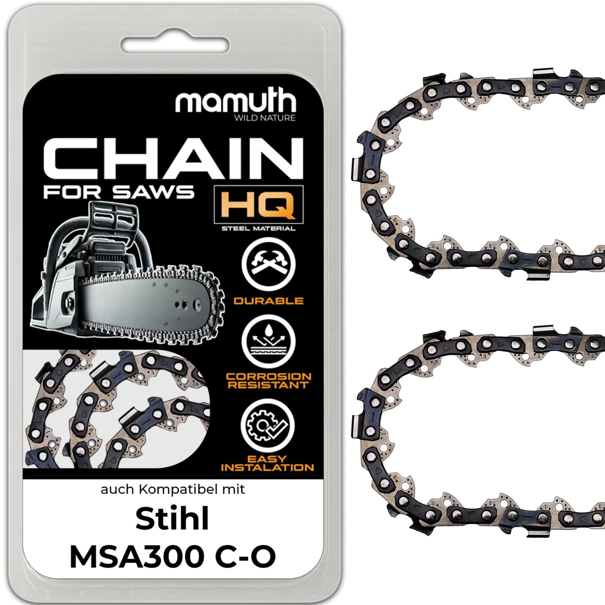 Mamuth Wild Nature 2X Chainsaw Chainsaw 40 Cm 1.5 Mm 0.325 Inch 67 Tg For Stihl Msa300 C-O