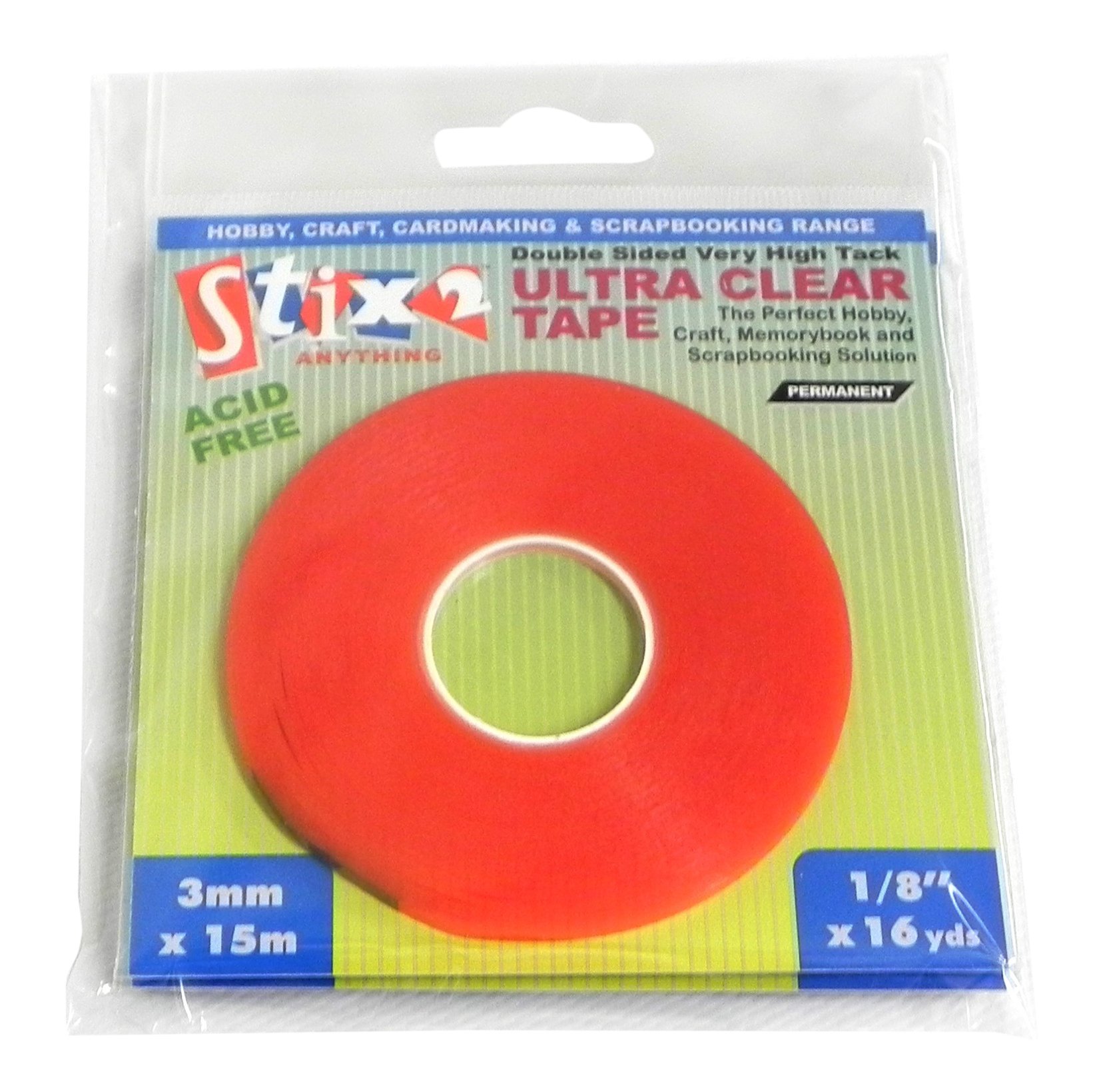 Stix2 Starkes Durchsichtiges Klebeband 3 Mm X 15 M – Doppelseitig, Hitzebeständig & Sofort Klebend
