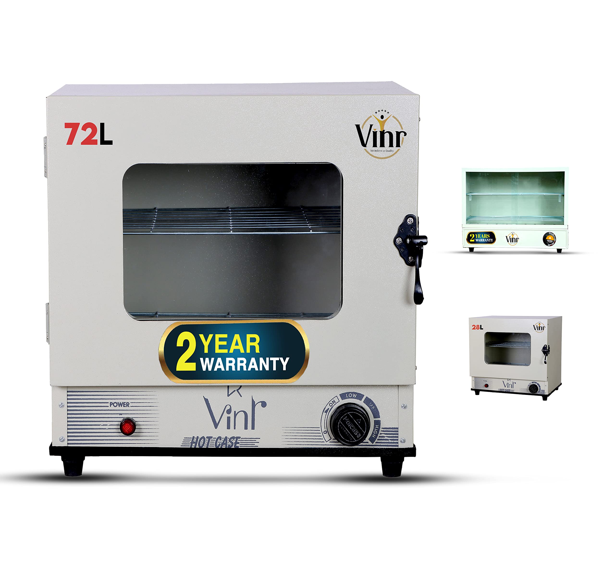 Buy VINR Medium Food Warmer Steel Electric Puff Oven Hot Case Sliding