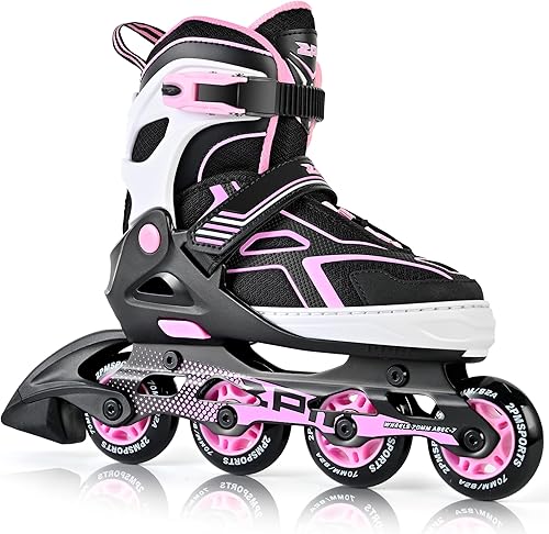 Miniatura 13 de 2PM SPORTS - Patines en línea ajustables Torinx verde para niños, patines divertidos para principiantes para niños, jóvenes, niñas, hombres y