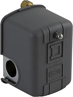 Square D by Schneider Electric 9013FHG9J43X Air-Compressor Pressure Switch, 80 psi Set Off, 20 psi Fixed Differential, 1/4