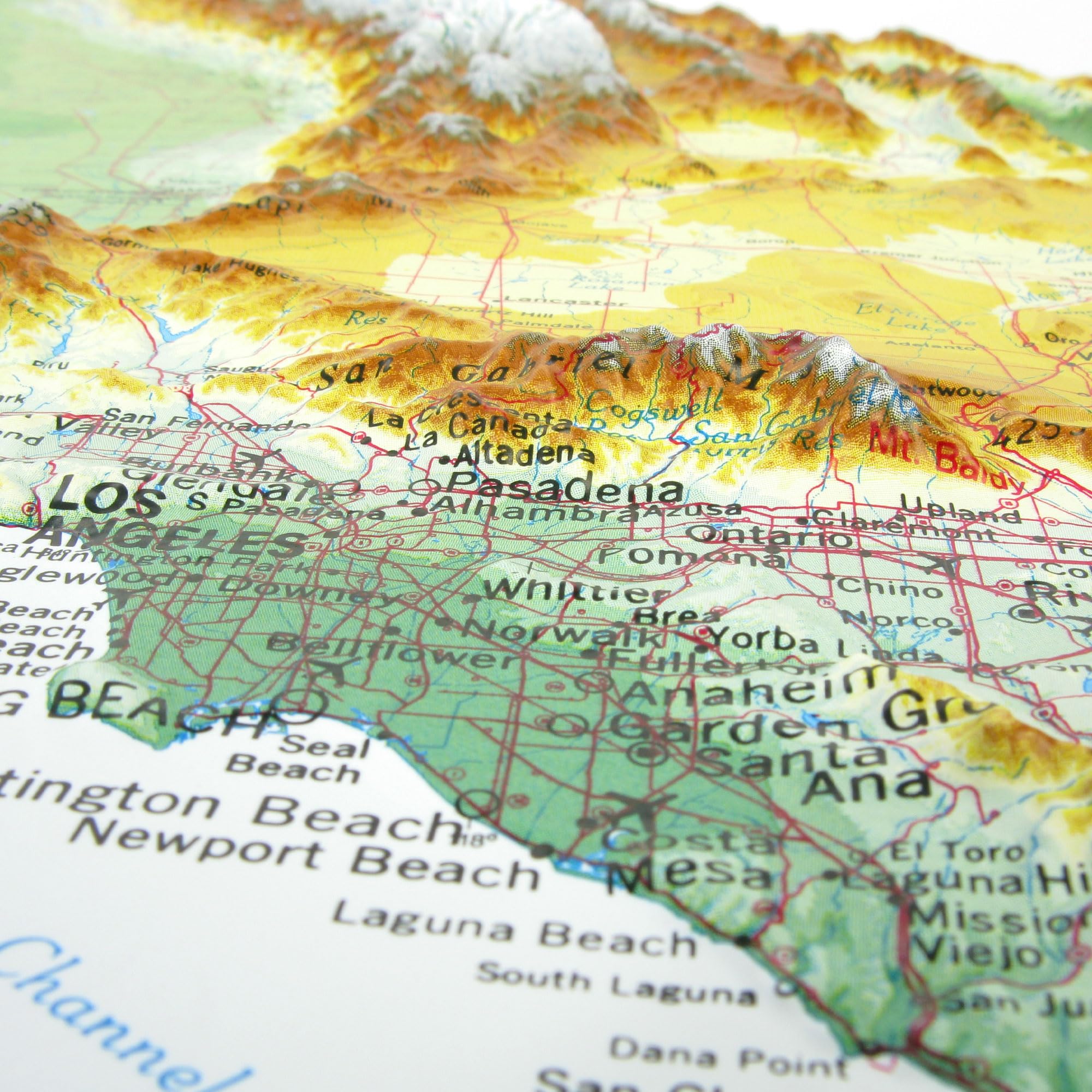 Hubbard Scientific Mapa 3D de California | Un verdadero mapa de alivio elevado - Puedes sentir el terreno | Mapa moldeado formado al vacío | 25 x 35 pulgadas | Topografía detallada