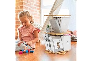 Qriocioa2 Tier 360° Clear Rotating Bookshelf: Exhibit Your Treasures