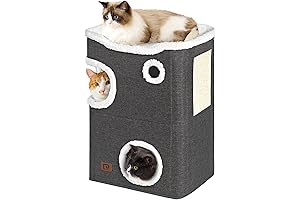EHEYCIGA Cat Hideouts 2-Story House for Indoor Cats