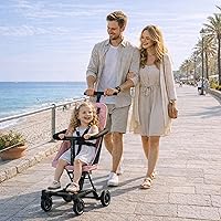 Vista 5 de Dream On Me, Coast Stroller Rider, ligera, con una sola mano, fácil de plegar, listo para viajar, resistente y ajustable, ruedas de paseo suave