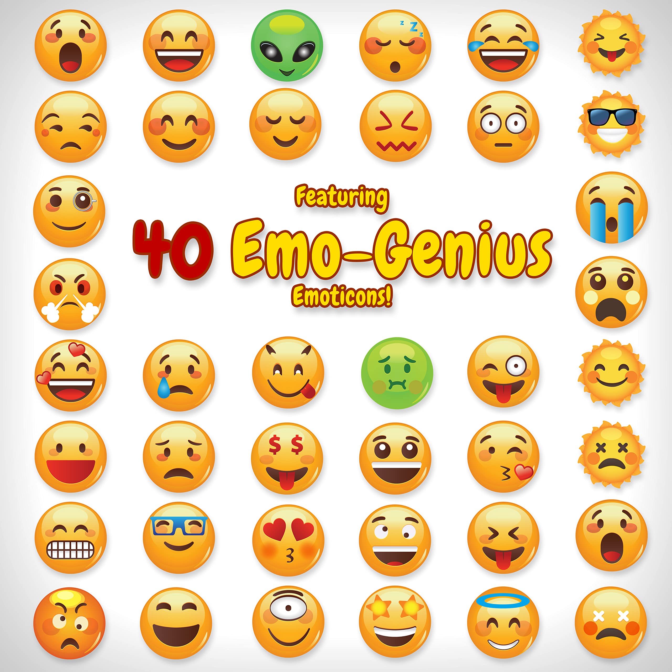 Amazon.com: 兒童表情貼紙- 2 英吋(約5.1 公分)圓圈閃亮銀色- 適用於學校和家庭、獎勵、派對等的微笑貼紙。 Kenco  美國製造(6) : 玩具和遊戲