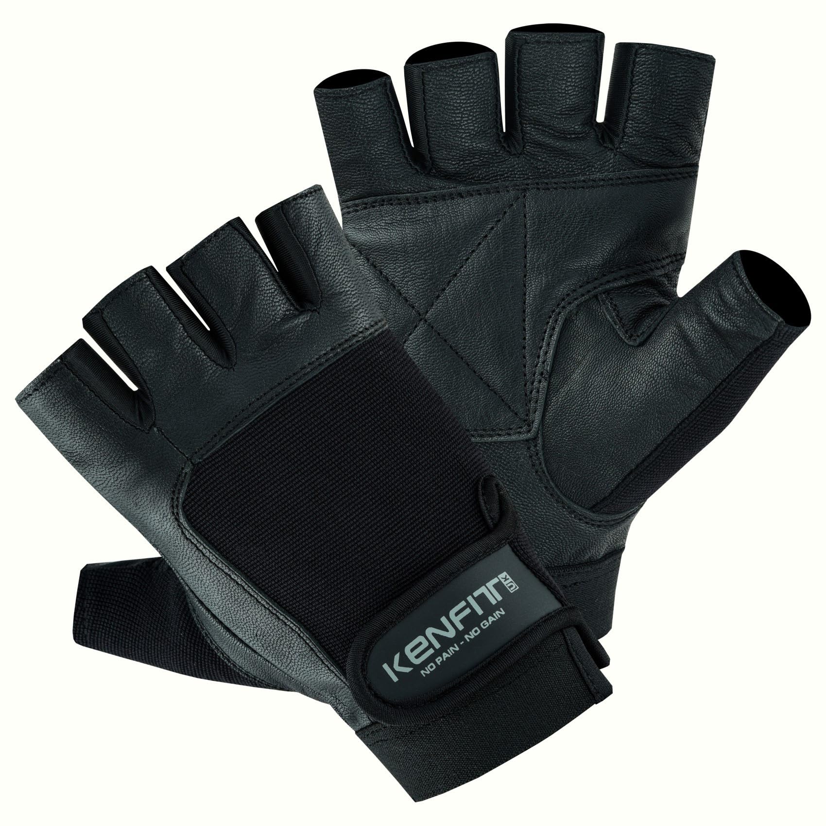 Kenfit Weight Lifting Gloves for Workout Leather Palm Support