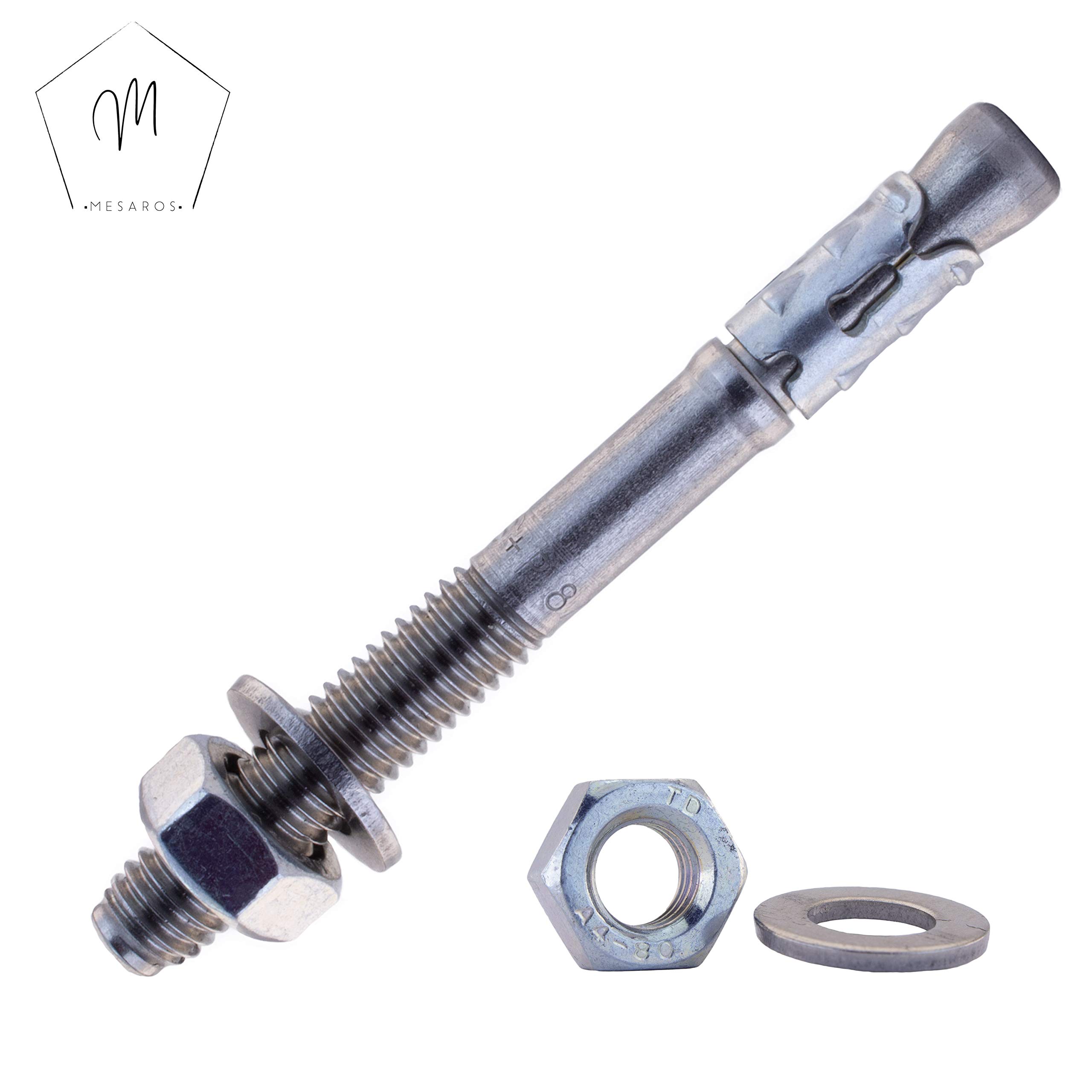 Bolzenanker M8x165 mm aus Edelstahl A4 (20 Stück) | Keilanker - Schwerlastanker - Ankerbolzen - Schwerlastdübel von MESAROS®
