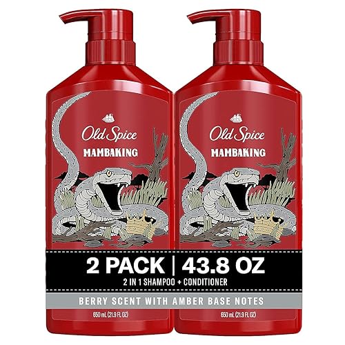 Old Spice MambaKing - Juego de champú y acondicionador 2 en 1 para hombres, cabello más saludable, más completo, de aspecto más hidratado, 21.9