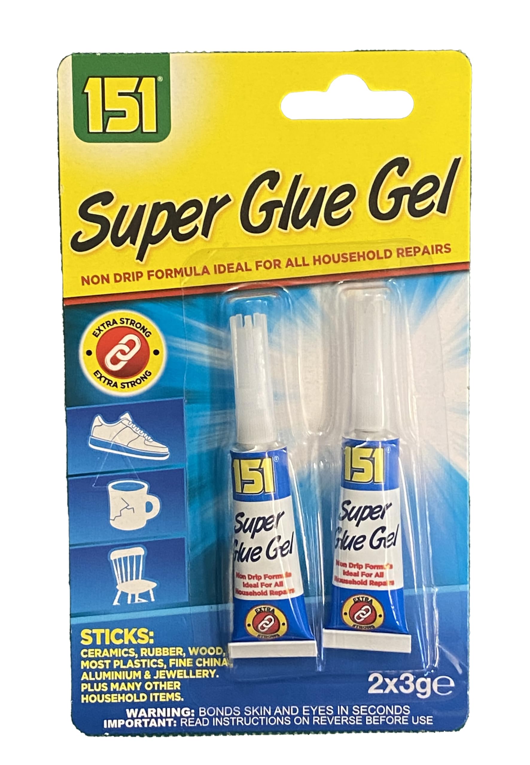  - Pack Of 2 Glue Gel 3Gm Strong Adhesive