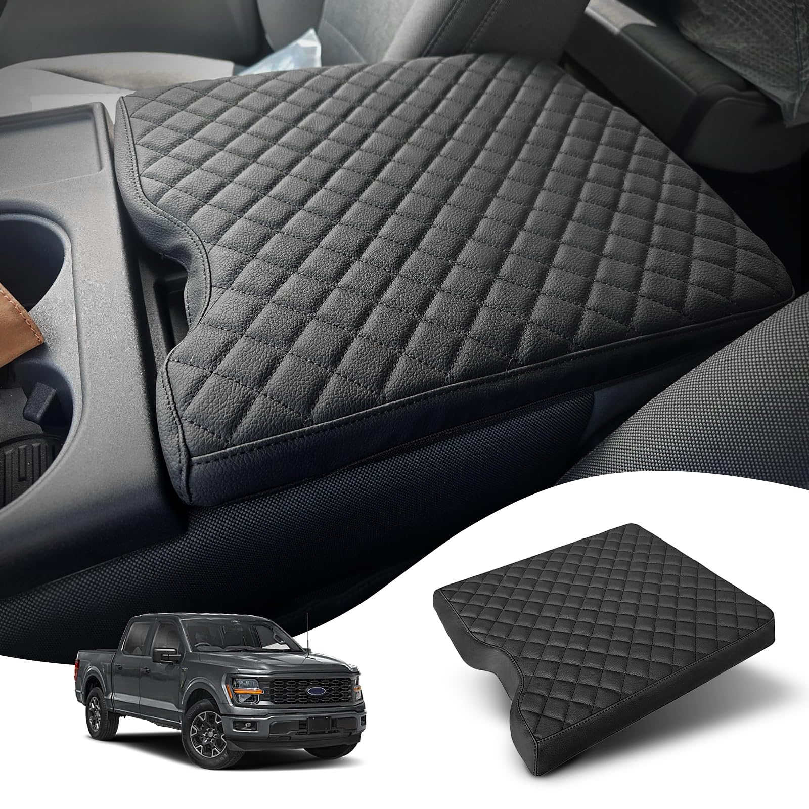 Center Console Cover for Ford F-150 2015-2025,2017-2025 F250 F350 F450