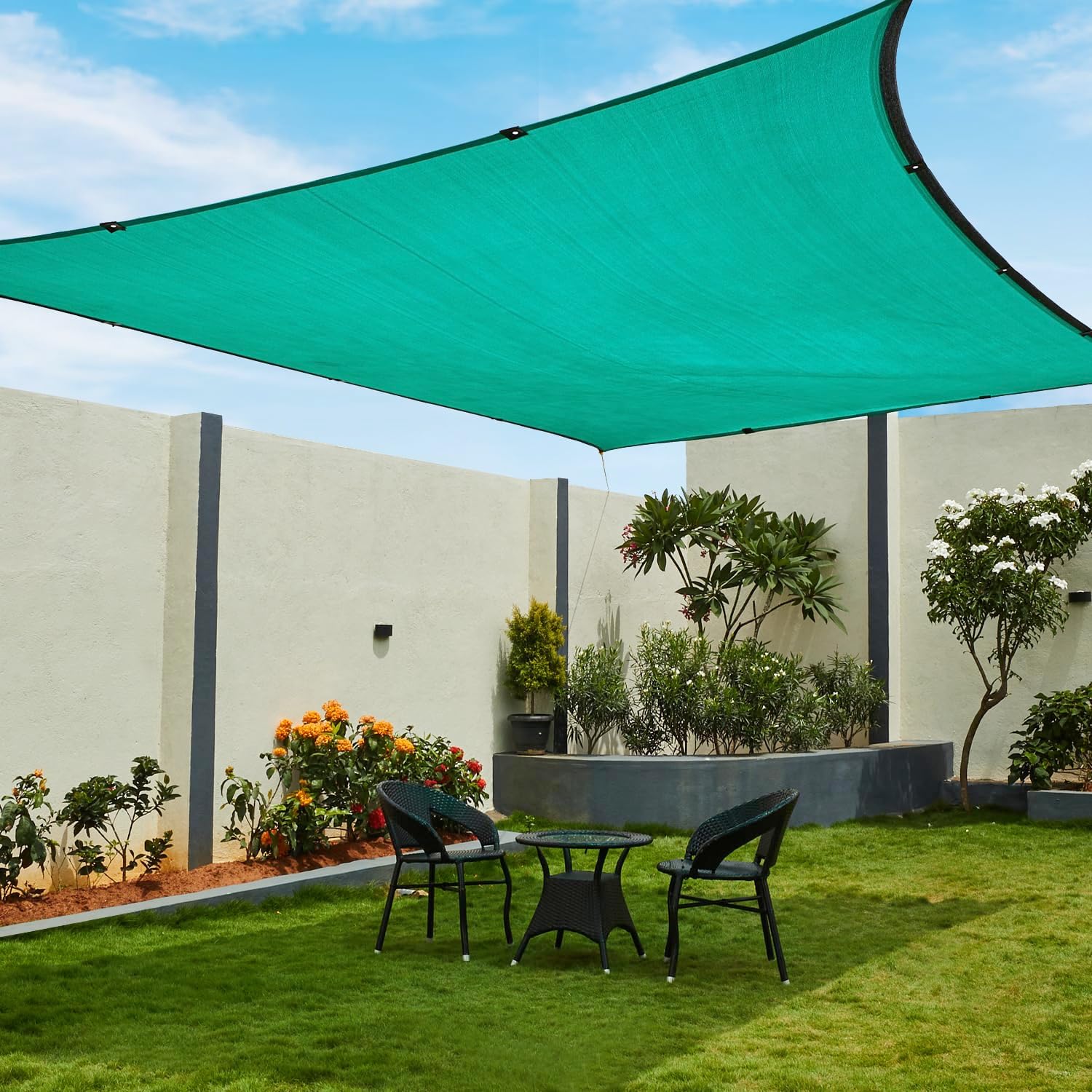 Amazon Brand - Solimo High Density Multipurpose Shade Net/Green Net - 75% (10 ft x 10 ft, Green Colour)