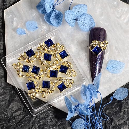 Arte de uñas puntiagudo con diamantes de imitación de cristal grande, gemas rectangulares iridiscentes de diamantes de imitación para manualidades,