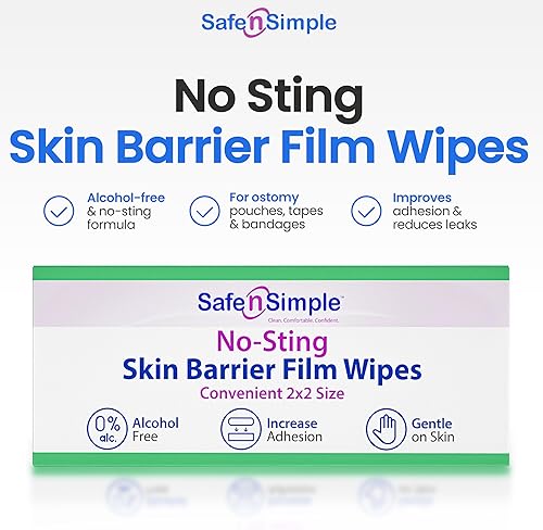 Miniatura 3 de Safe n' Simple - Toallitas de preparación para la piel, sin perfume y sin alcohol, almohadillas suaves de preparación para la piel para adhesivo, 75