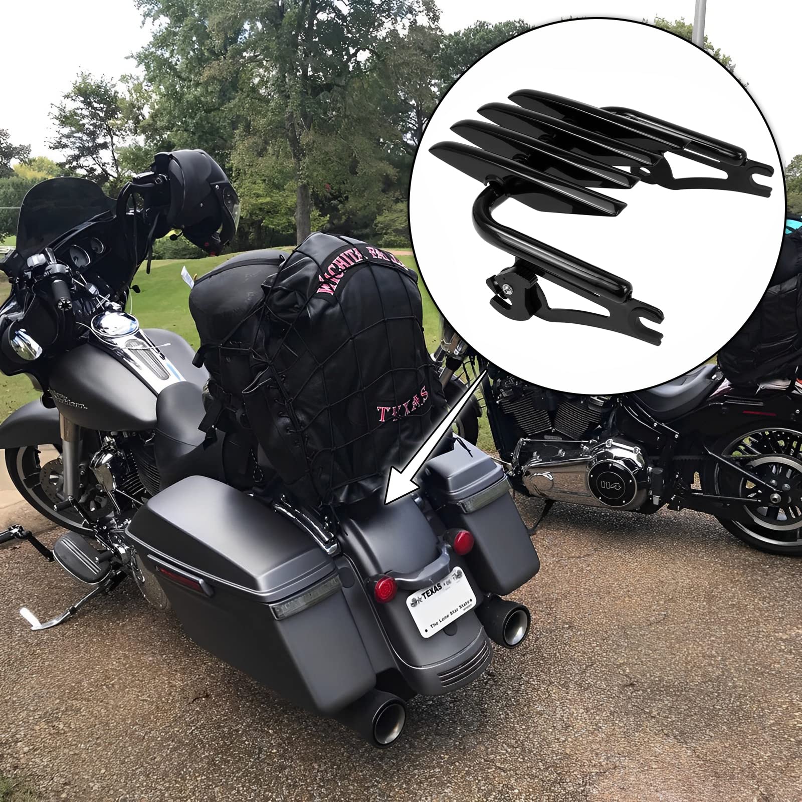 Snapklik.com : Detachable Motorcycle Stealth Mounting Luggage Rack ...