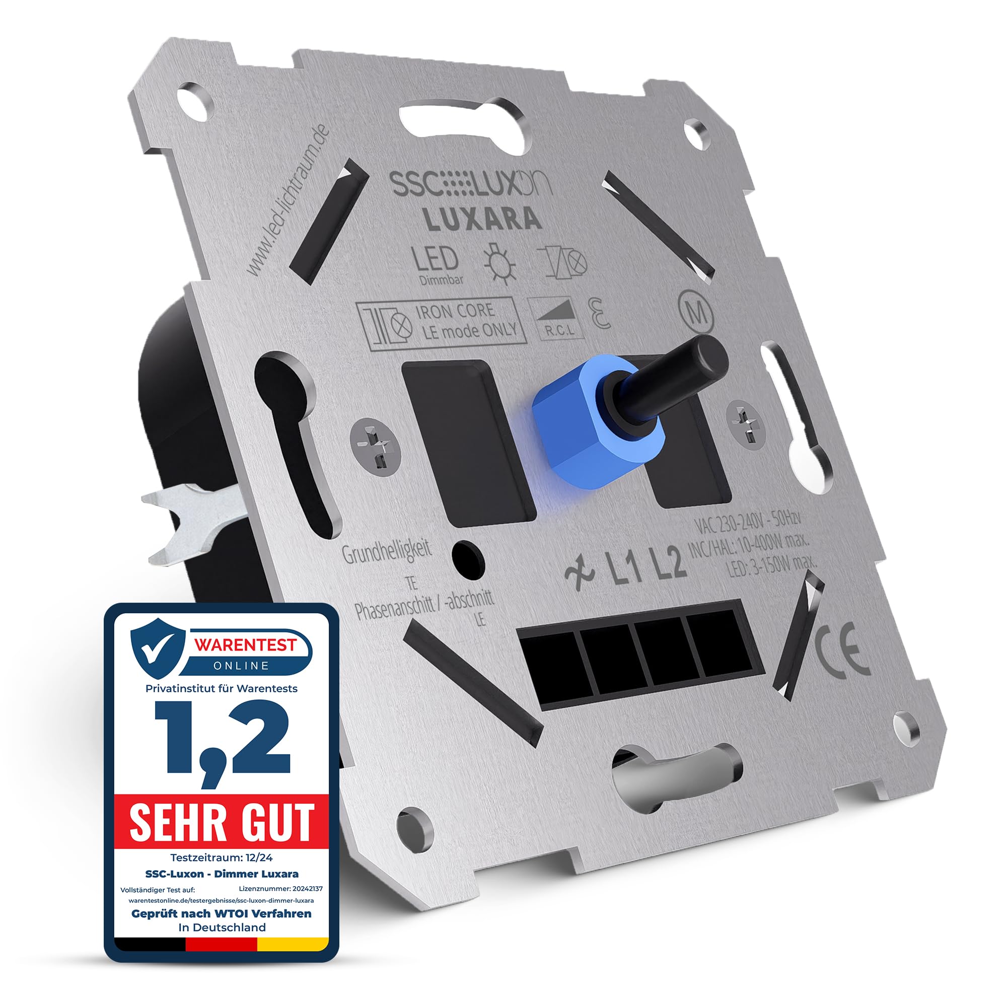 SSC-LUXon LUXARA Universeller LED Drehdimmer Unterputz Dimmschalter