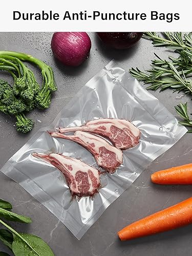 Miniatura 6 de Kootek Rollo sellador al vacío de 11 pulgadas x 150 pies con dispensador de cortador, rollos de bolsas de sellado al vacío de alimentos de grado