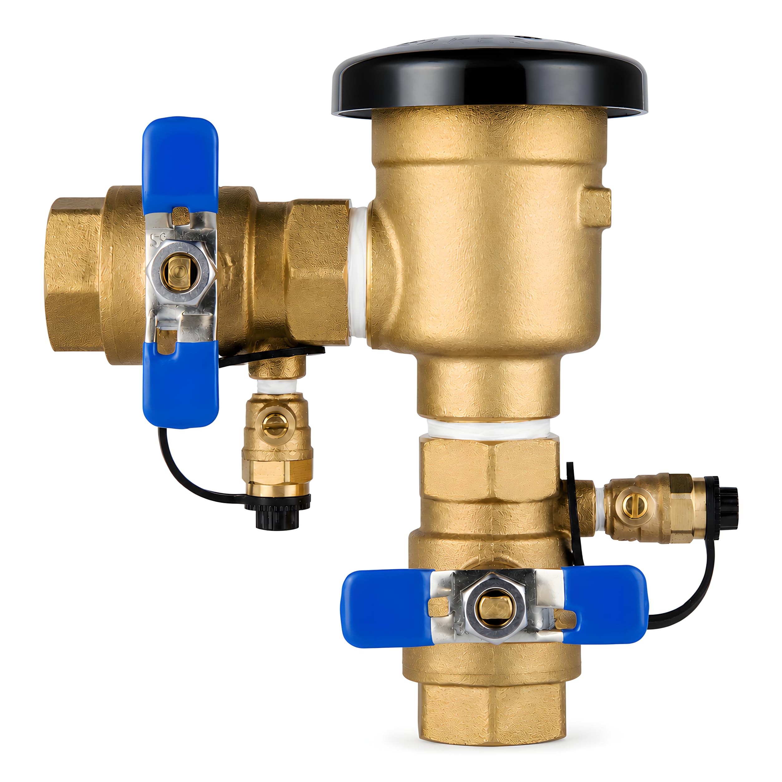 YEE 1 Inch Backflow Preventer, Brass Pressure Vacuum Breaker Assembly, 400 PSI