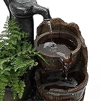 Vista 6 de Fuente de agua en cascada con bomba de agua Glenville